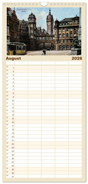 Produktbild: Familienplaner 2026 - Es war einmal... in Frankfurt (Main) mit 5 Spalten (Wandkalender, 21 x 45 cm) CALVENDO