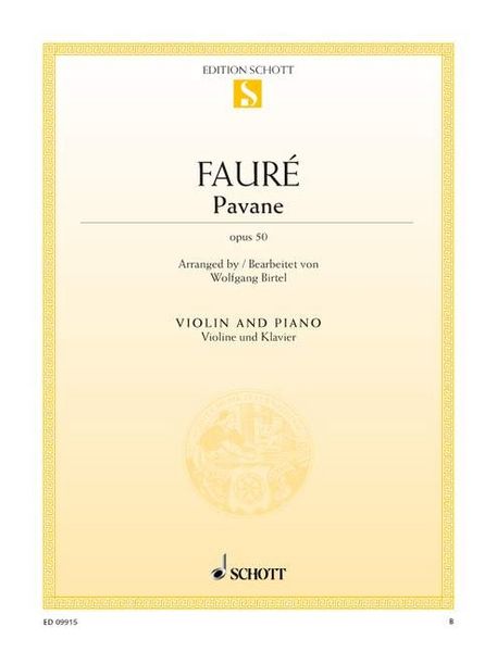 Produktbild: Pavane op. 50. Violine und Klavier