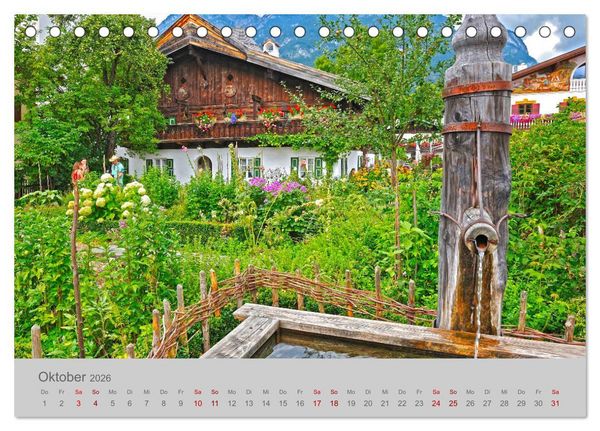 Produktbild: Garmisch-Partenkirchen Werdenfelser Land (Tischkalender 2026 DIN A5 quer), CALVENDO Monatskalender