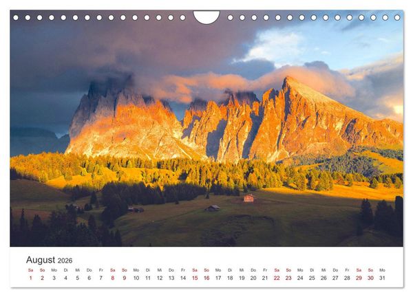 Produktbild: Seiser Alm - Im Herzen der Dolomiten. (Wandkalender 2026 DIN A4 quer), CALVENDO Monatskalender