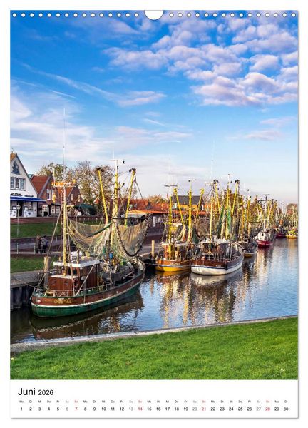 Produktbild: GREETSIEL Rund um den Hafen (Wandkalender 2026 DIN A3 hoch), CALVENDO Monatskalender