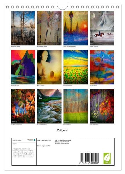 Produktbild: Zeitgeist (Wandkalender 2026 DIN A4 hoch), CALVENDO Monatskalender