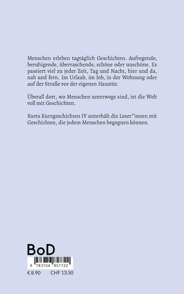 Produktbild: Kurts Kurzgeschichten Band IV