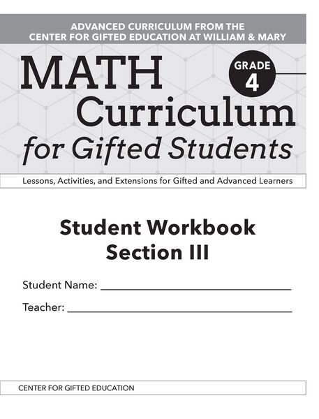 Produktbild: Math Curriculum for Gifted Students
