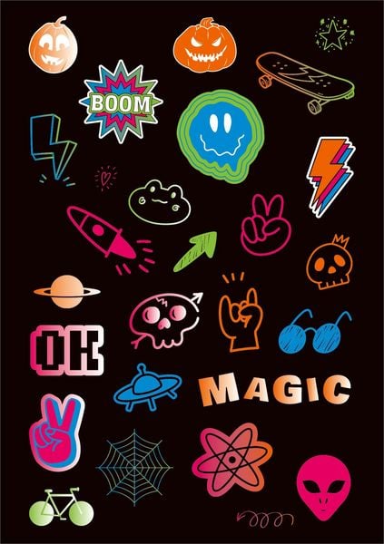 Produktbild: Neon-Sticker