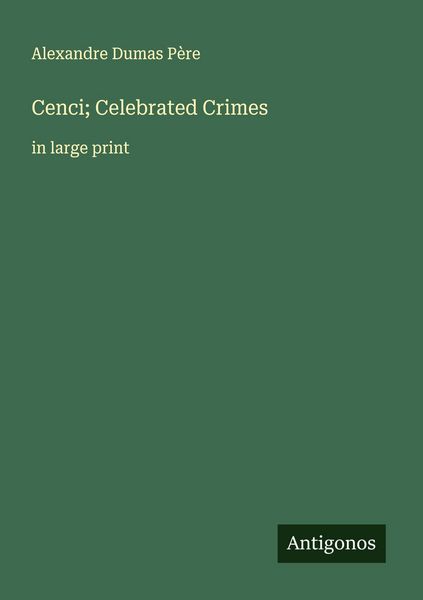 Produktbild: Cenci; Celebrated Crimes