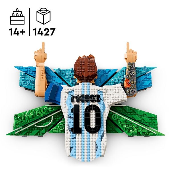 Produktbild: LEGO Editions 43018 Lionel Messi &ndash; Torjubel, Fu&szlig;ball Modellbau