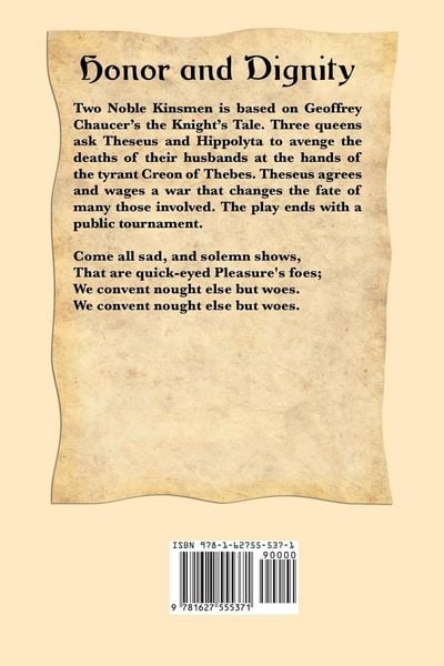 Produktbild: The Two Noble Kinsmen