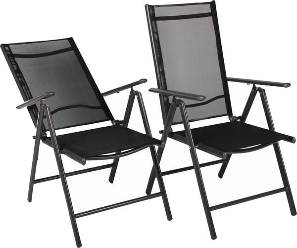 Produktbild: 2er-Set Gartenst&uuml;hle klappbar 7-fach verstellbar