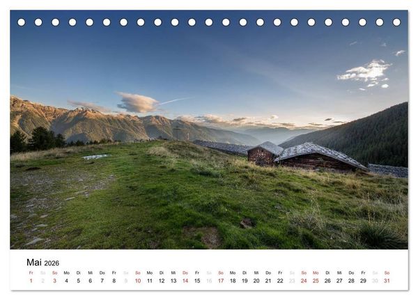 Produktbild: Almen im Ultental (Tischkalender 2026 DIN A5 quer), CALVENDO Monatskalender