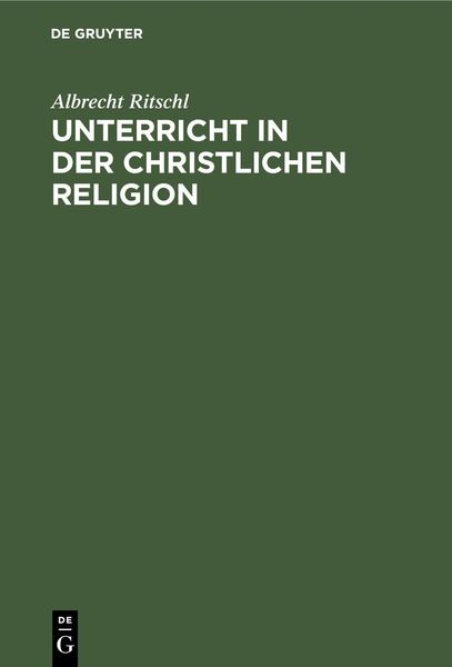Produktbild: Unterricht in der christlichen Religion