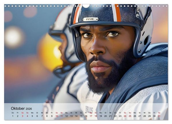 Produktbild: American Football - im Team zum Sieg (Wandkalender 2026 DIN A3 quer), CALVENDO Monatskalender