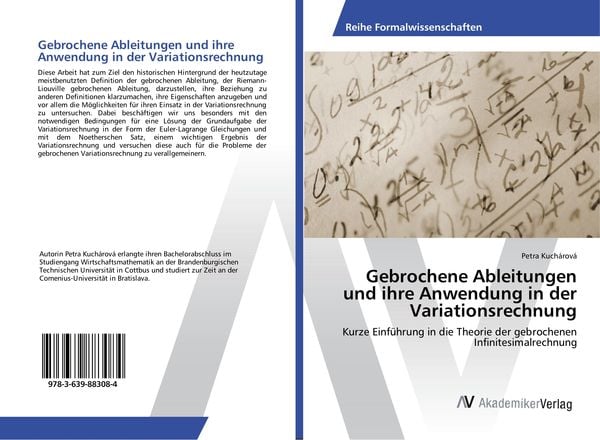 Produktbild: Gebrochene Ableitungen und ihre Anwendung in der Variationsrechnung