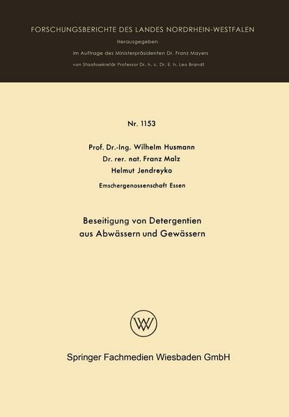 Produktbild: Beseitigung von Detergentien aus Abw&auml;ssern und Gew&auml;ssern