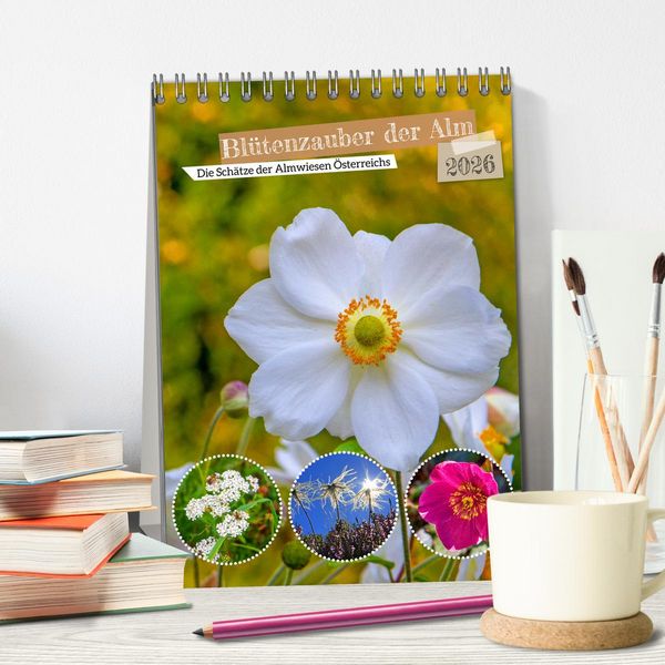 Produktbild: Bl&uuml;tenzauber der Alm (Tischkalender 2026 DIN A5 hoch), CALVENDO Monatskalender