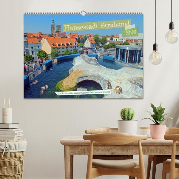 Produktbild: Hansestadt Stralsund - Ein Sommertag an der Ostseek&uuml;ste Vorpommerns (Wandkalender 2026 DIN A2 quer), CALVENDO Monatskalender