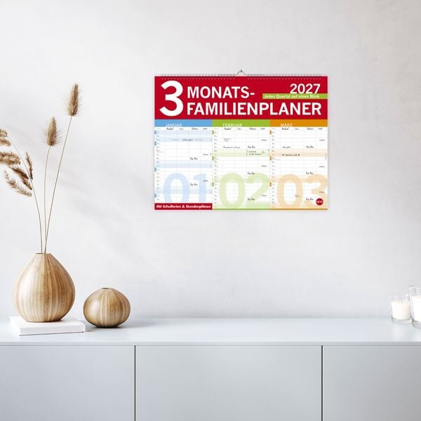 Produktbild: 3-Monats-Familienplaner 2027