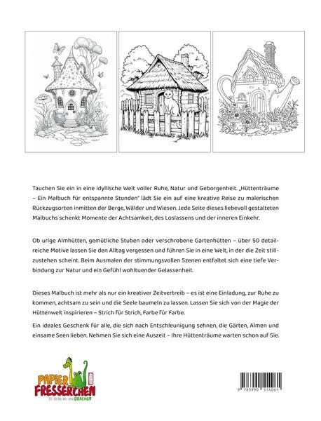 Produktbild: H&uuml;ttentr&auml;ume - Ein Malbuch f&uuml;r entspannte Stunden