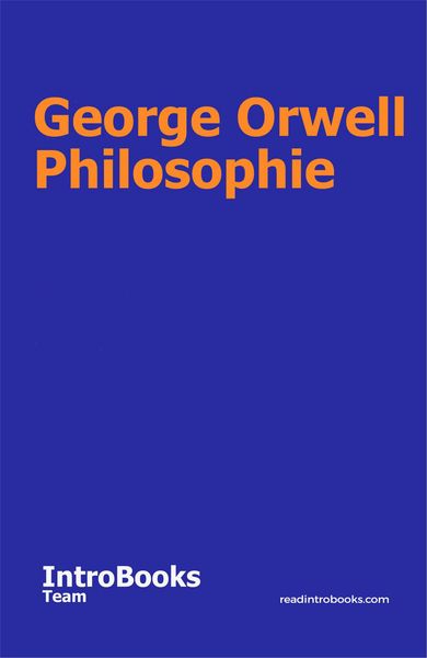 Produktbild: George Orwell Philosophie