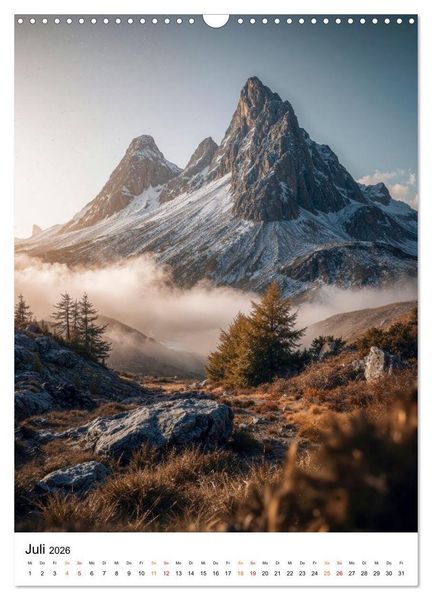 Produktbild: Bergwelten - Berge T&auml;ler Augenblicke (Wandkalender 2026 DIN A3 hoch), CALVENDO Monatskalender