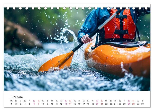 Produktbild: Kajak Erlebnisse (Tischkalender 2026 DIN A5 quer), CALVENDO Monatskalender