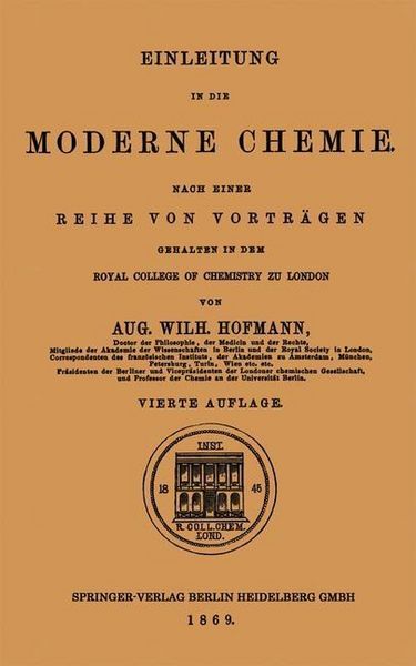 Produktbild: Einleitung in die moderne Chemie
