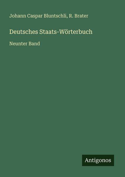 Produktbild: Deutsches Staats-W&ouml;rterbuch