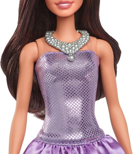 Produktbild: Barbie Fashionista Puppe im Paillettenkleid mit Satinrock