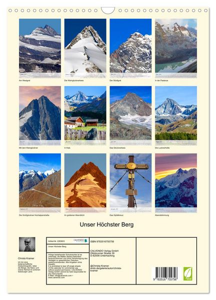 Produktbild: Unser H&ouml;chster Berg (Wandkalender 2027 DIN A3 hoch), CALVENDO Monatskalender