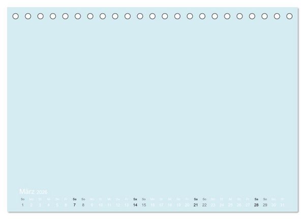 Produktbild: Bastelkalender - hell Blau (Tischkalender 2026 DIN A5 quer), CALVENDO Monatskalender