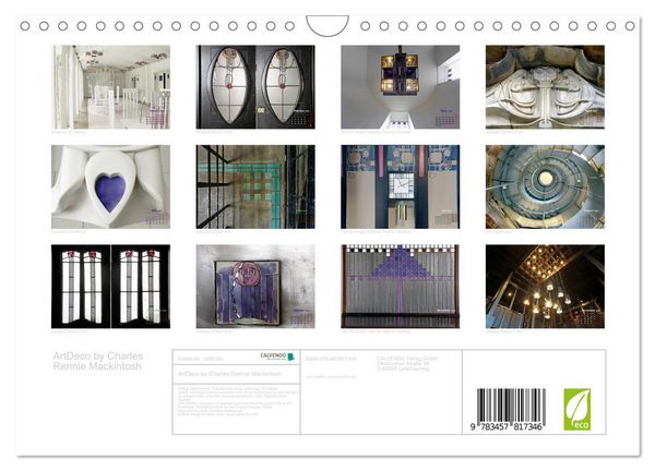 Produktbild: ArtDeco by Charles Rennie Mackintosh (Wandkalender 2026 DIN A4 quer), CALVENDO Monatskalender