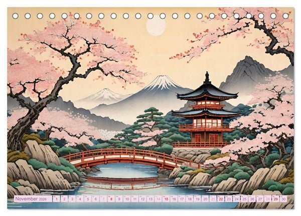 Produktbild: Hanami in Japan (Tischkalender 2026 DIN A5 quer), CALVENDO Monatskalender