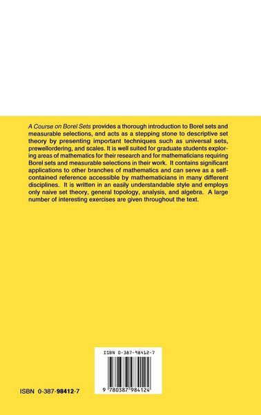 Produktbild: A Course on Borel Sets