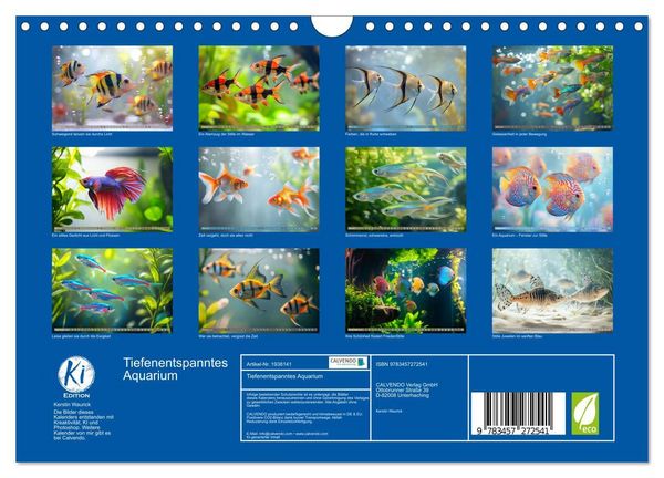 Produktbild: Tiefenentspanntes Aquarium (Wandkalender 2026 DIN A4 quer), CALVENDO Monatskalender