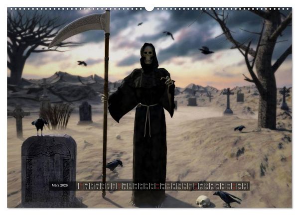 Produktbild: Welten der Nacht &ndash; Gothic und Dark Art (Wandkalender 2026 DIN A2 quer), CALVENDO Monatskalender