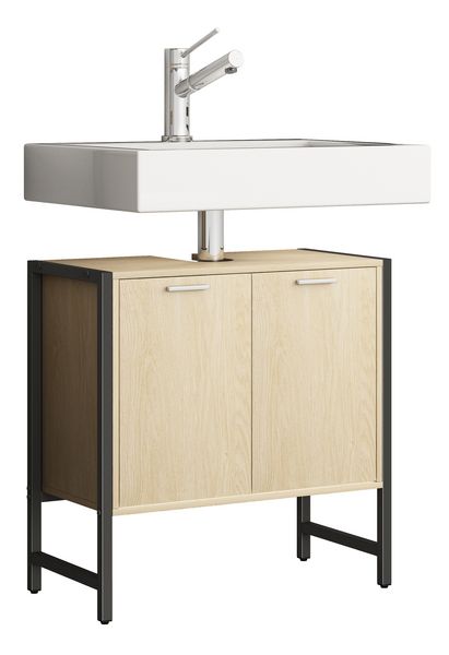 Produktbild: Holz Badm&ouml;bel Badunterschrank Edino Dreht&uuml;ren