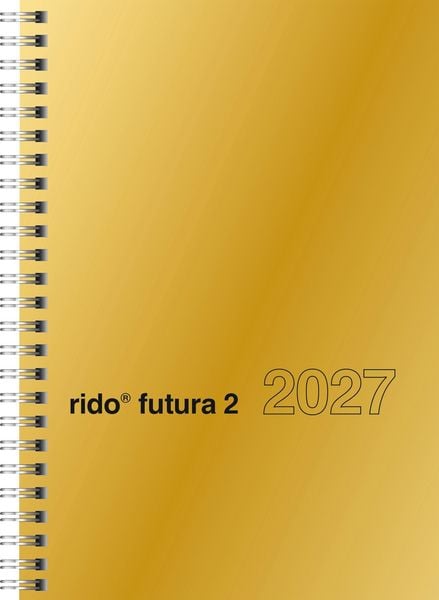 Produktbild: rido/id&eacute; 7021121917 Buchkalender Mod. futura 2 2027 A5, Karton, gold