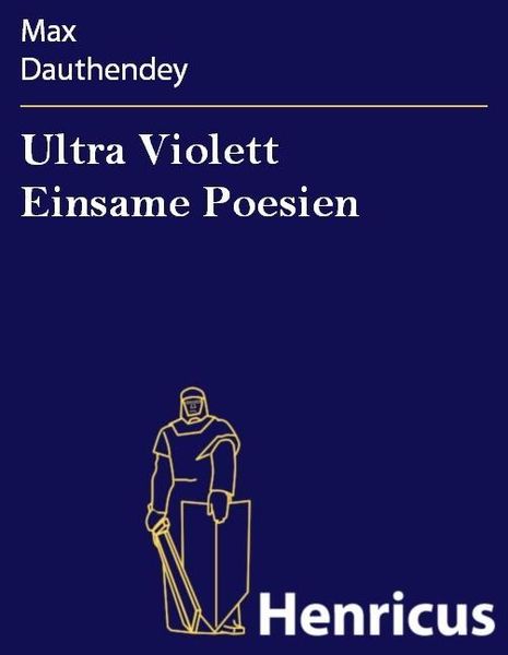 Produktbild: Ultra Violett Einsame Poesien