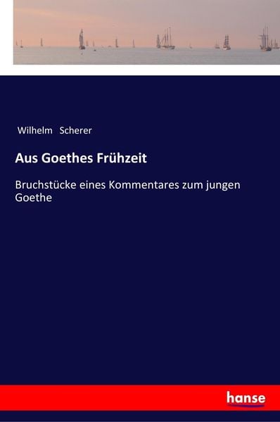 Aus Goethes Frühzeit Von Wilhelm Scherer Buch 978 3 337 19968 5 0425