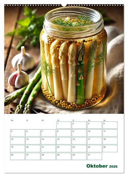 Produktbild: Spargelgl&uuml;ck &ndash; von der Ernte bis zum Genuss (hochwertiger Premium Wandkalender 2026 DIN A2 hoch), Kunstdruck in Hochglanz