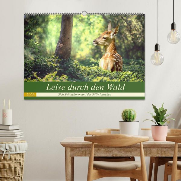 Produktbild: Leise durch den Wald. Sich Zeit nehmen und der Stille lauschen (Wandkalender 2026 DIN A2 quer), CALVENDO Monatskalender