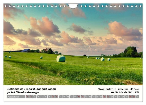 Produktbild: 03 Schw&auml;bische Sprichw&ouml;rter - D&ouml;s au no! (Wandkalender 2026 DIN A4 quer), CALVENDO Monatskalender