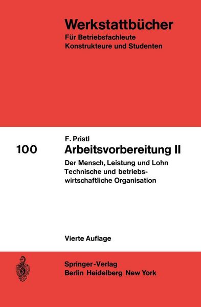 Produktbild: Arbeitsvorbereitung II