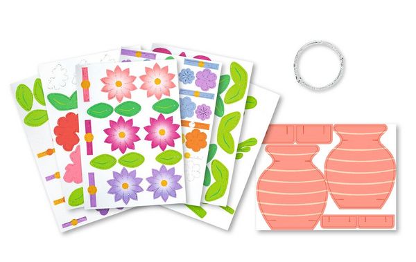 Produktbild: Papierblumen-Bastelset mit Vase