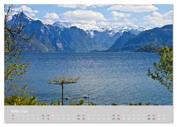 Produktbild: Am sch&ouml;nen Traunsee im Salzkammergut (hochwertiger Premium Wandkalender 2026 DIN A2 quer), Kunstdruck in Hochglanz