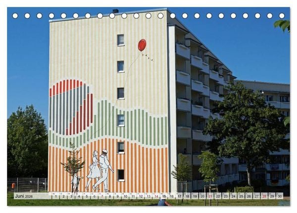 Produktbild: Architektur-Charme der DDR (Erfurt) (Tischkalender 2026 DIN A5 quer), CALVENDO Monatskalender