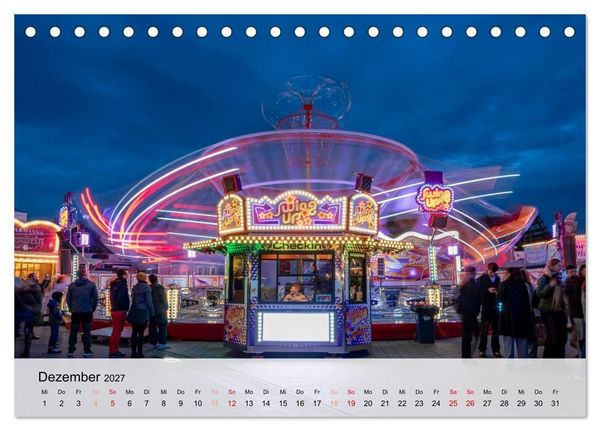 Produktbild: Lichterzauber auf dem Hamburger Dom (Tischkalender 2027 DIN A5 quer), CALVENDO Monatskalender