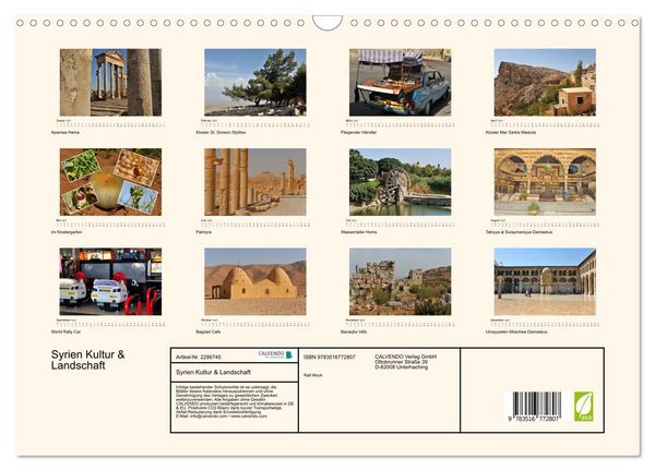 Produktbild: Syrien Kultur & Landschaft (Wandkalender 2027 DIN A3 quer), CALVENDO Monatskalender