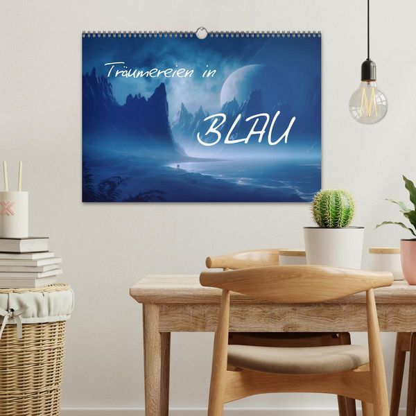 Produktbild: Tr&auml;umereien in Blau (Wandkalender 2026 DIN A3 quer), CALVENDO Monatskalender