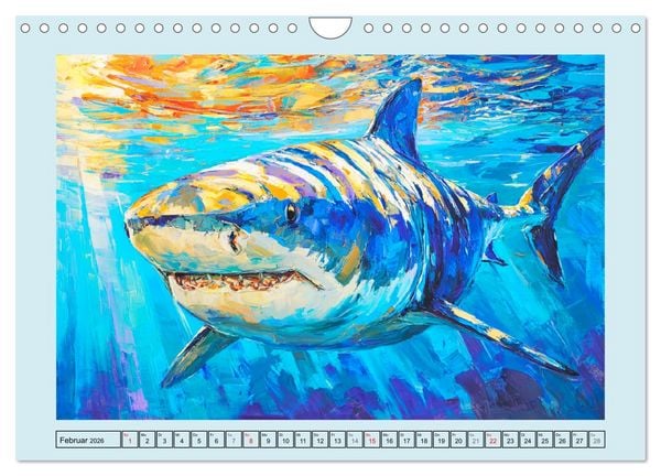Produktbild: Im Tanz der Haie. Seelenstr&ouml;mung zwischen Mensch und Meer (Wandkalender 2026 DIN A4 quer), CALVENDO Monatskalender